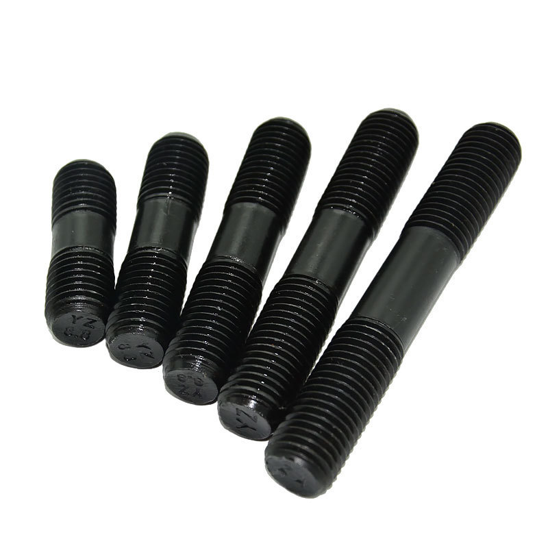 High strength stud bolts with black oxide finish for machinery and steel structure fastening