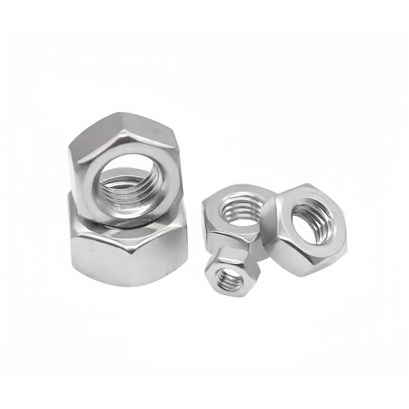 Zinc plated hex nuts with metric internal threads for bolts, threaded rods and industrial fastening