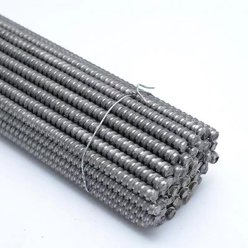Concrete formwork tie rods with coarse continuous threads for wall construction